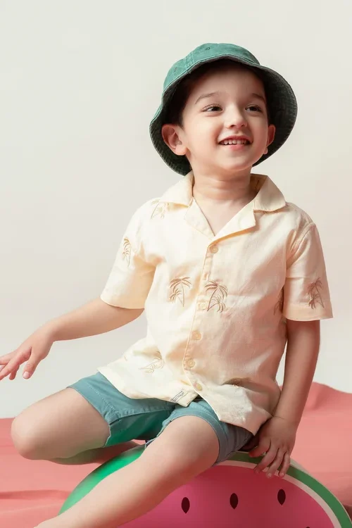 Cuban Collar Embroidered Shirt