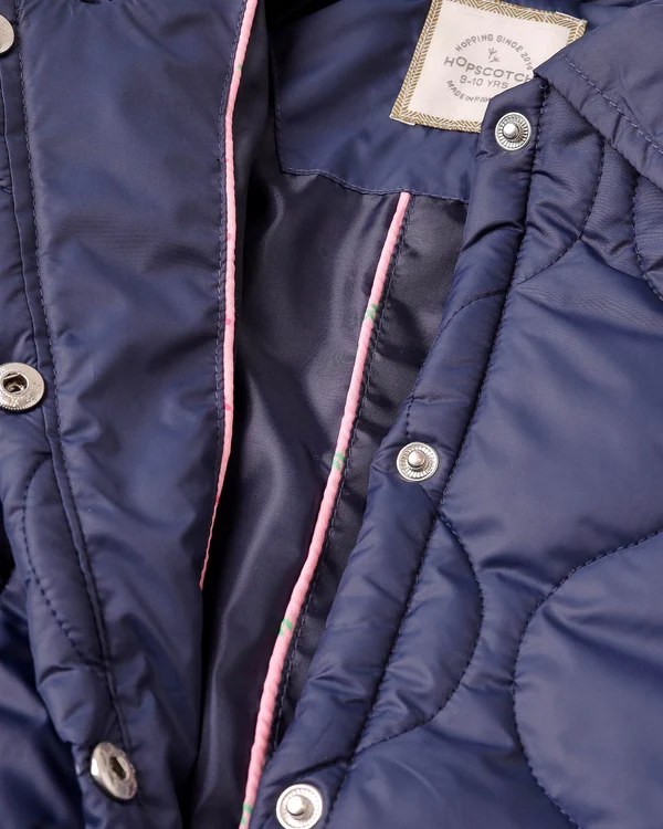Blue Boxy Puffer Jacket - Image 2