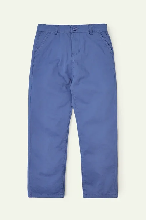 Blue Straight Fit Chinos