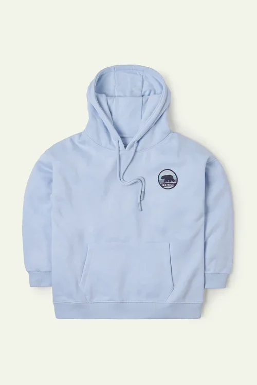 Sky-Blue Oversized Hoodie
