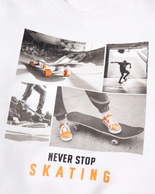 Skating Printed Sweatshirt - Image 2