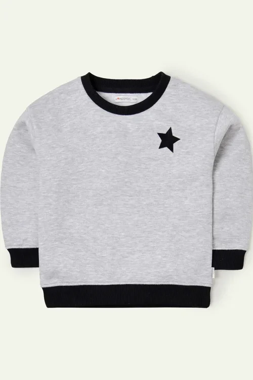 Flock Printed Oversize Sweatshirt