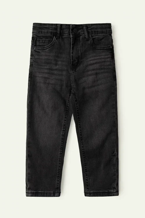Charcoal Wash Straight Fit Jeans
