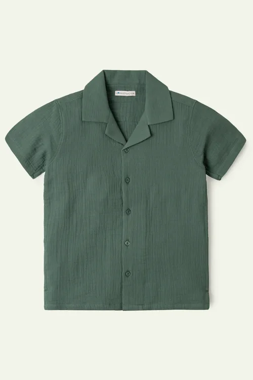 Dark Ivy Seersucker Bowling Shirt