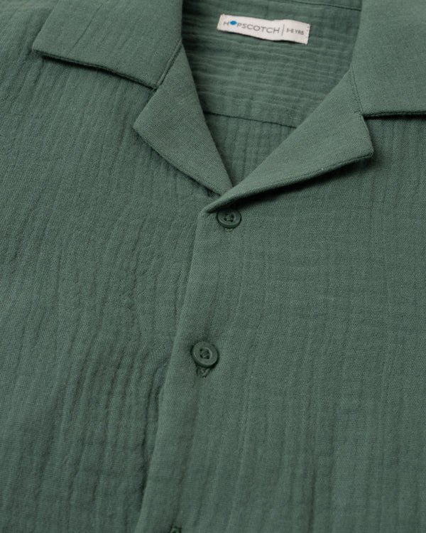 Dark Ivy Seersucker Bowling Shirt - Image 2